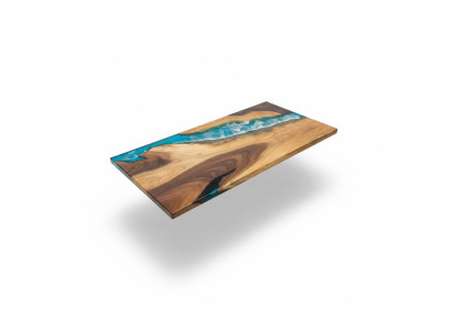 Dining Table River Table Solid Wood Tables 160x81 River Table Sea Waterfall
