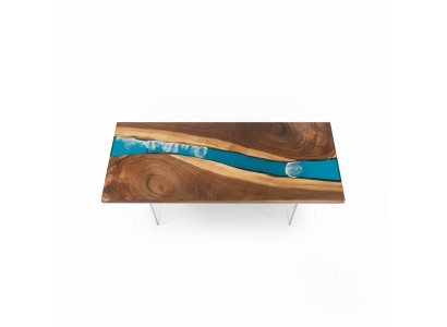 Epoxy Resin Dining Table River Table Solid 201x81 River Table New Real Wood