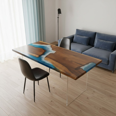 Tables Dining Table Design Table Modern Ocean River Decor Furniture 181x81 Epoxy