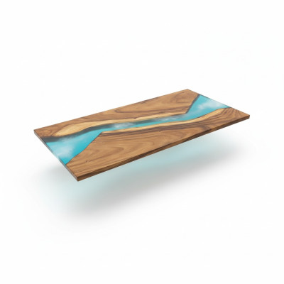 Luxury Tables Real Wood Epoxy Resin River Table Black Water Epoxy