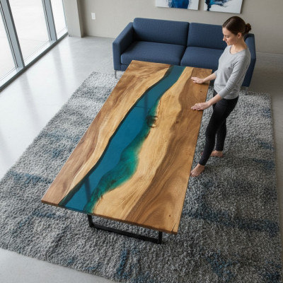Modern Tables Dining Table Design Resin Ocean River Furniture 180x80