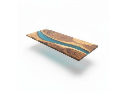 Solid wood waterfall table epoxy resin dining table epoxy massive