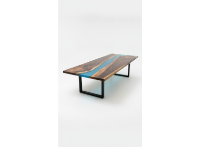 Modern tables dining table design resin table sea river furniture 220x90