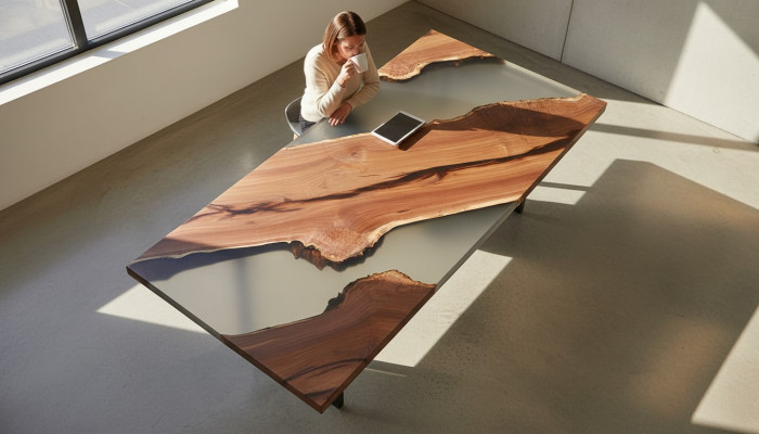 Dining table River Table Real Wood Solid Decoration Epoxy Resin Tables