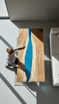 Dining table River Table Real Wood River Table Decoration Solid Epoxy Resin Tables