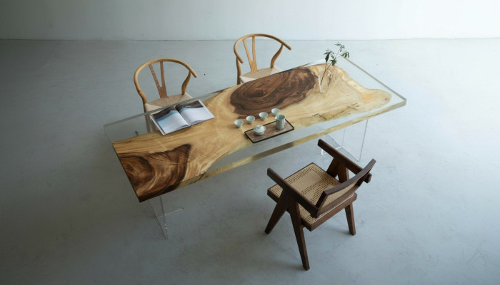 Epoxy Resin Dining Table River Table Solid Wood Tables 200x90 River Table New