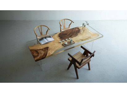 Epoxy Resin Dining Table River Table Solid Wood Tables 200x90 River Table New