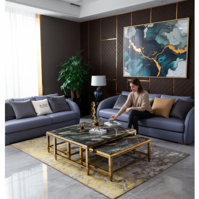 Coffee table side table designer living room table tables 3-piece new