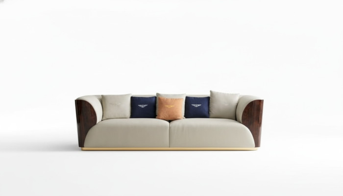 Leather sofa designer couch upholstered sofa couches four-seater furniture living room wood