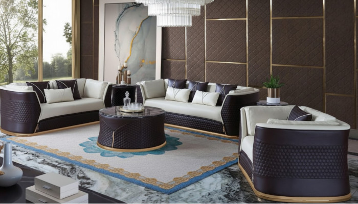 3-2-1 seater set with coffee table, 2x side tables, living room suite, sofa couch, 6-piece set.