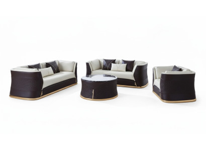 3-2-1 seater set with coffee table, 2x side tables, living room suite, sofa couch, 6-piece set.
