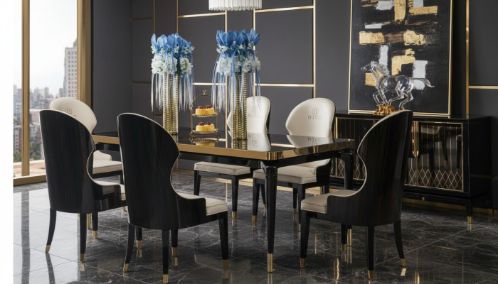 Dining table set dining room living room dining table wood glass furniture