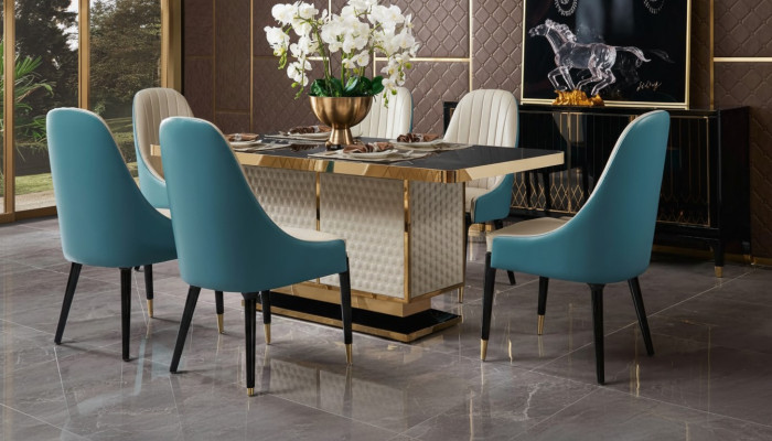 Dining table design table stainless steel modern dining room living room kitchen