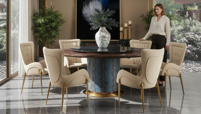 Croco dining room table round tables dining table wood designer dining room