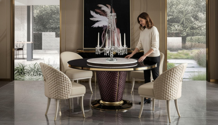 Dining table round table dining room living room set wooden design tables