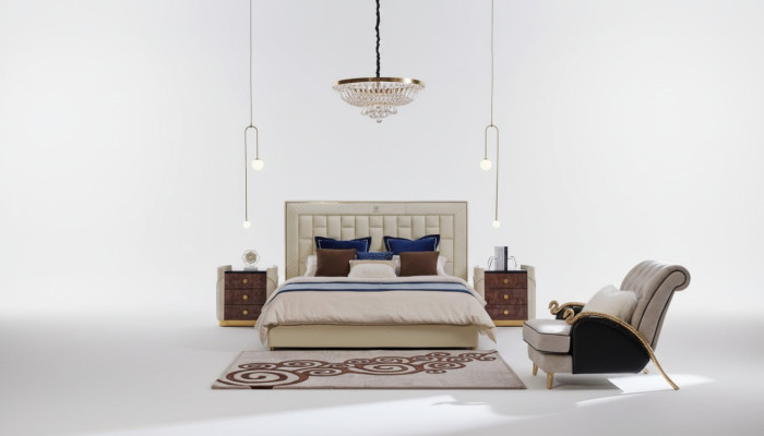 Design leather bed luxury upholstered beds double modern matrimonial 180x200