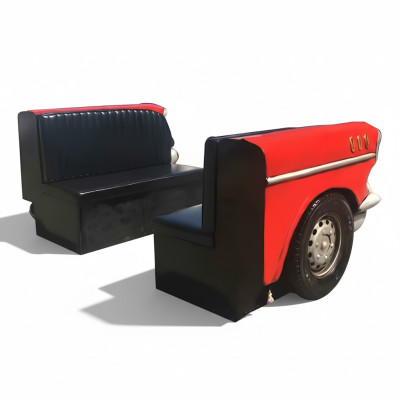 Double Car Sofa Diner Sofa Couch Car Furniture USA Interior Decoration Model Leather