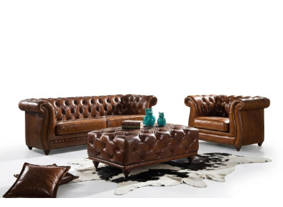 Sofa set Couch Upholstery Classic 3+1 Seater Set Design Sofas Upholstery Leather New