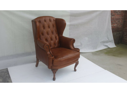 Chesterfield Leather Armchair Wingback Chair Vintage Club Chair Executive Chair Wingback Chair