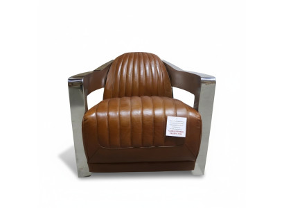 Armchair genuine leather design vintage design armchair aviator furniture leather
