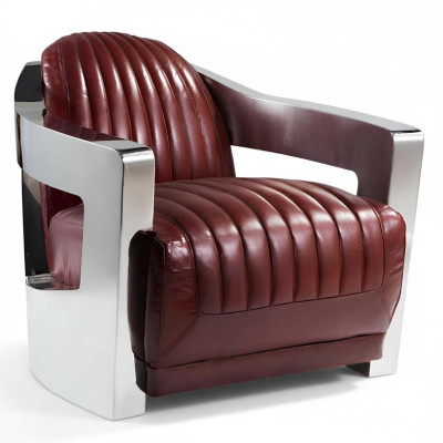 Vintage Aviator Pilot Chair Vintage Distressed Rot Real Leather