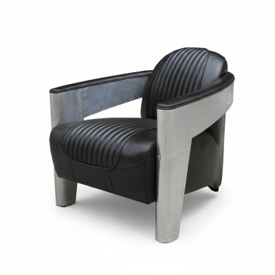 Genuine Leather Design Vintage Design Armchair Armchair TV Aviator Flyer