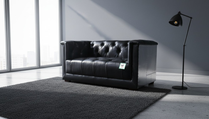 Genuine leather sofa, two-seater aircraft seat, aviator armchair, new leather armchair