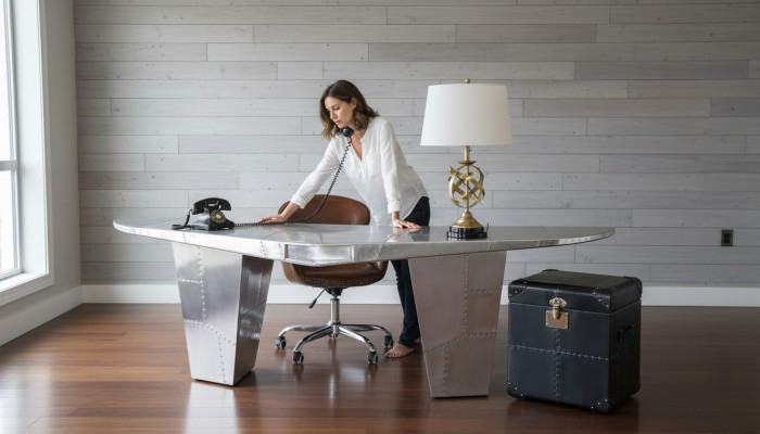 Desk computer table office table aluminum tables aviator study room