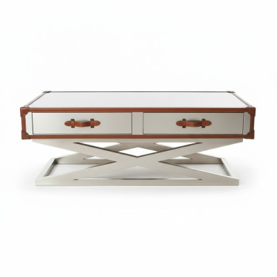 Vintage coffee table living room table tables aluminum table coffee table aviator