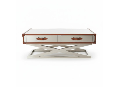 Vintage coffee table living room table tables aluminum table coffee table aviator