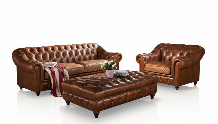 Footstool Club Lounge Chesterfield Stool Textile Ottoman Design Ottoman
