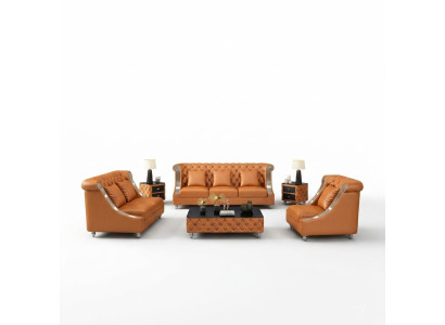 Designer three-seater couch sofa cushion seat 3-seater leather fabric design sofas