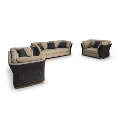 Leather sofa couch living landscape sofa suite design couches 3-2-1 seater