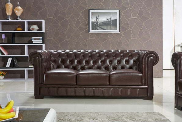 Three-seater couch upholstery design sofa modern 3-seater sofas chesterfield brown
