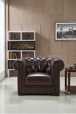 Chesterfield armchair TV couch 1-seater sofa leather couches upholstery