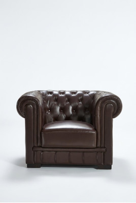 Chesterfield armchair TV couch 1-seater sofa leather couches upholstery