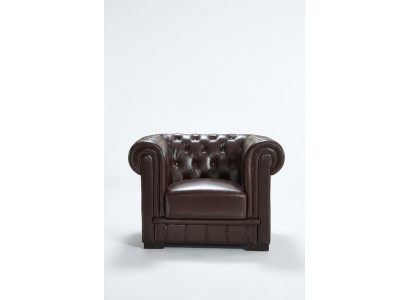 Chesterfield armchair TV couch 1-seater sofa leather couches upholstery