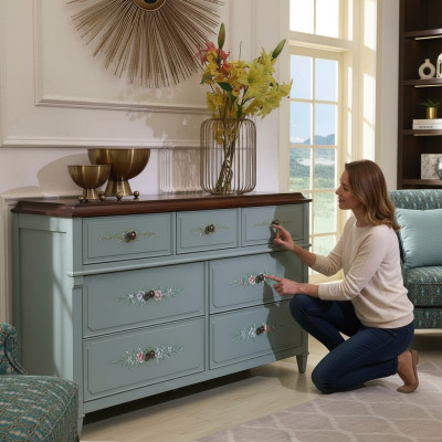 Dresser 150cm Sideboard Cabinet Sideboard Wood Cabinet Furniture Dressers Solid Wood