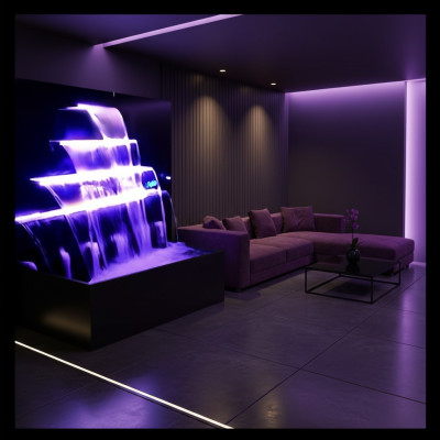 Waterfall Fountain Pool Stainless Steel Water Features Swimming Pool Decoration System