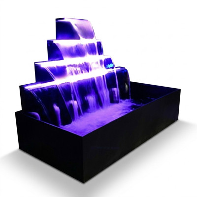 Waterfall Pool Installation Fountain Stainless Steel Water Features Swimming Pool Decoration