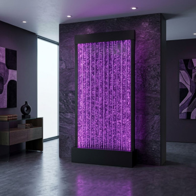 Partition shelf cabinet water wall column walls waterwall LED 120x200