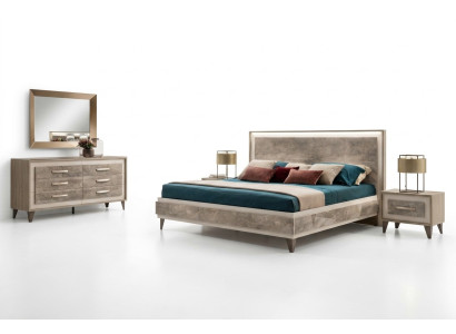 Bedroom sets bed 2x nightstand dresser mirror arredoclassic 5-piece set