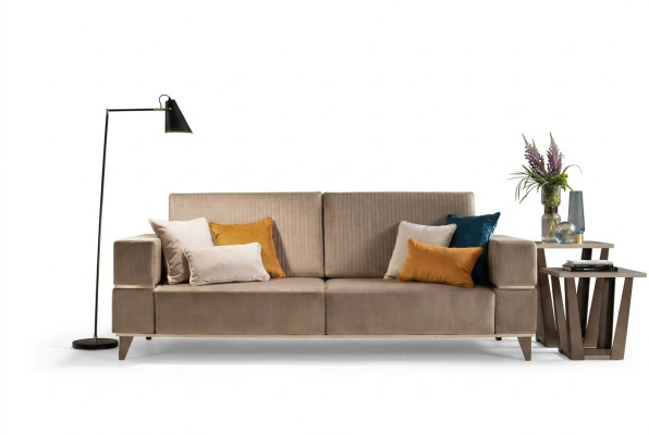 3-seater sofa couch modern luxury upholstered seat sofas textile beige arredoclassic