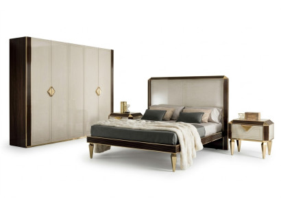 Bed 2x Nightstand 3-piece Bedroom Luxury Beds 180x200 Room arredoclassic