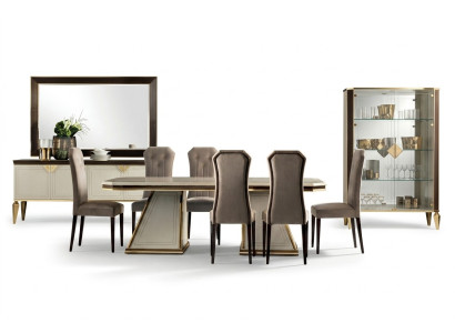 Set of 6x Designer Chair Set Dining Room Upholstered Seat Chairs Complete Set