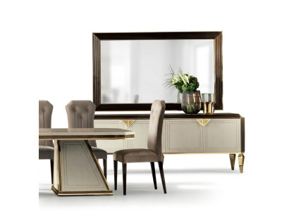 Designer dresser side low board cabinet living room wood luxury shelf sideboard