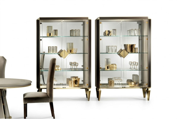 Designer Italian chic wood furniture modern style cabinet display case living room