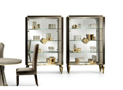 Designer Italian chic wood furniture modern style cabinet display case living room