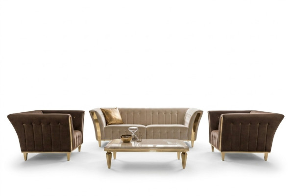 Design Sofa Set 3+1+1 Seater Couch Upholstery Sofa Suite Set Arredoclassic