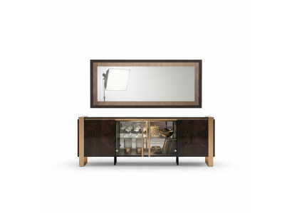 Designer dresser sideboard side low board cabinet living room shelf luxury metal